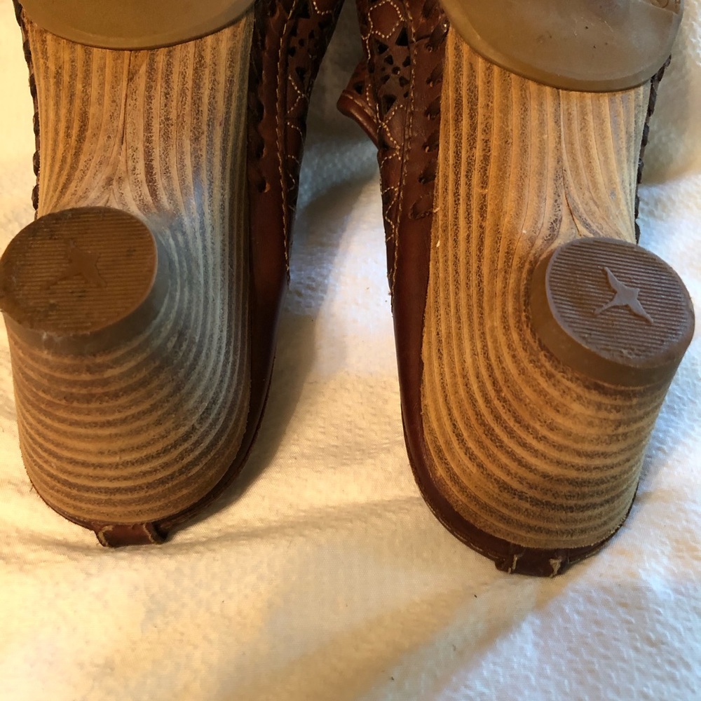 Pikolinos Brown Leather Clogs - Picture 6 of 8